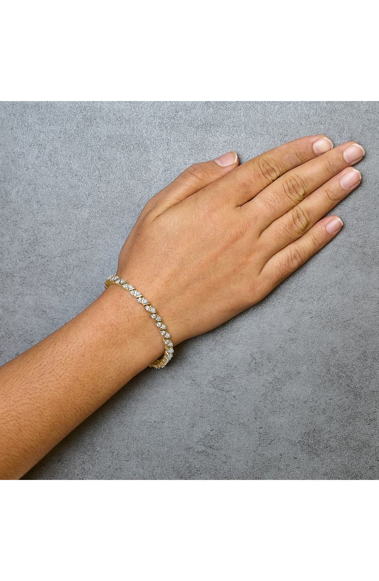 Haus of Brilliance 14K Yellow Gold 4.00 Cttw Diamond Triangle Link Tennis Bracelet, Alternate, color, Yellow