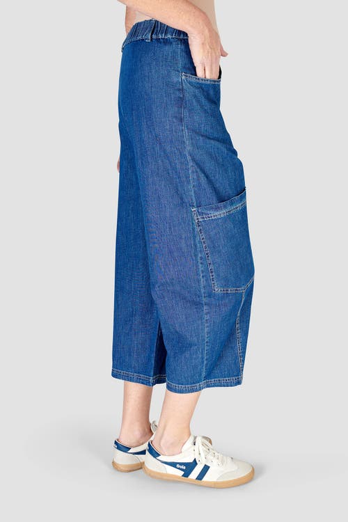 ALEMBIKA ALEMBIKA DENIM CAPRI WITH KNEE PATCH POCKET DETAIL