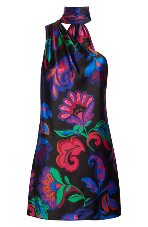 Ramy Brook Dolly Asymmetric Stretch Silk Minidress In Multi