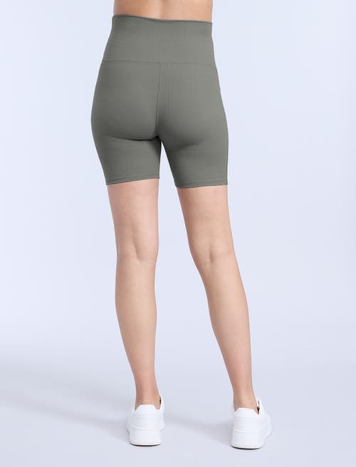 Motherhood Maternity 6 1/2" Ribbed Maternity Biker Short In Green