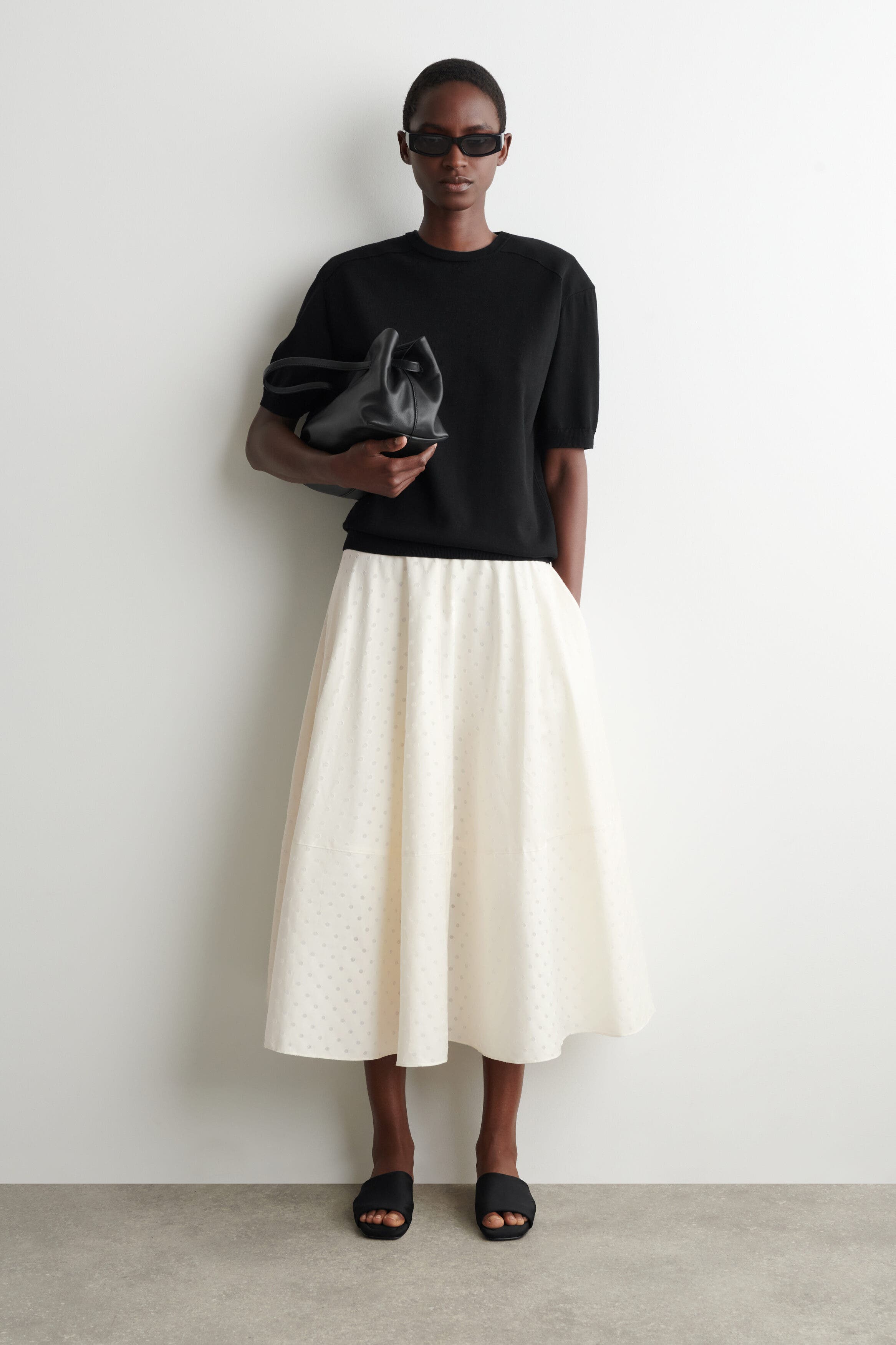 selected WHITE / POLKA DOT