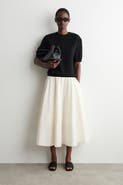 COS Polka-dot Jacquard Cotton Midi Skirt
