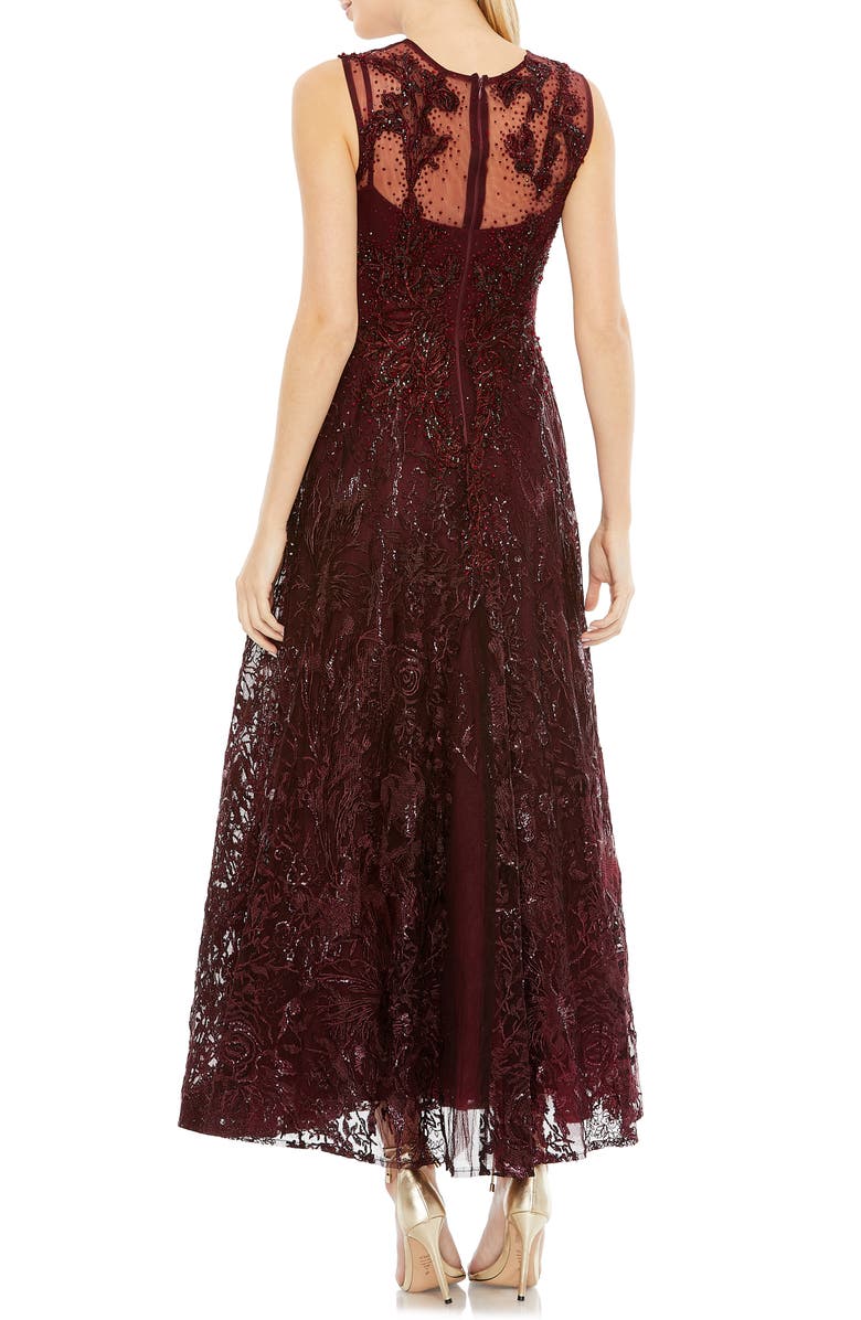 Mac Duggal Sequin Embroidery A-Line Gown, Alternate, color,