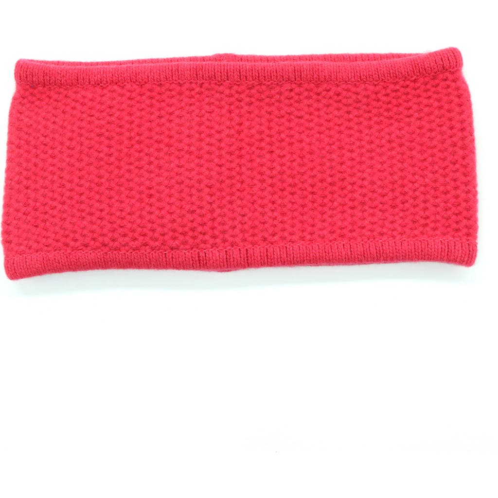 Portolano Honeycomb Stitch Cashmere Headband In Pink