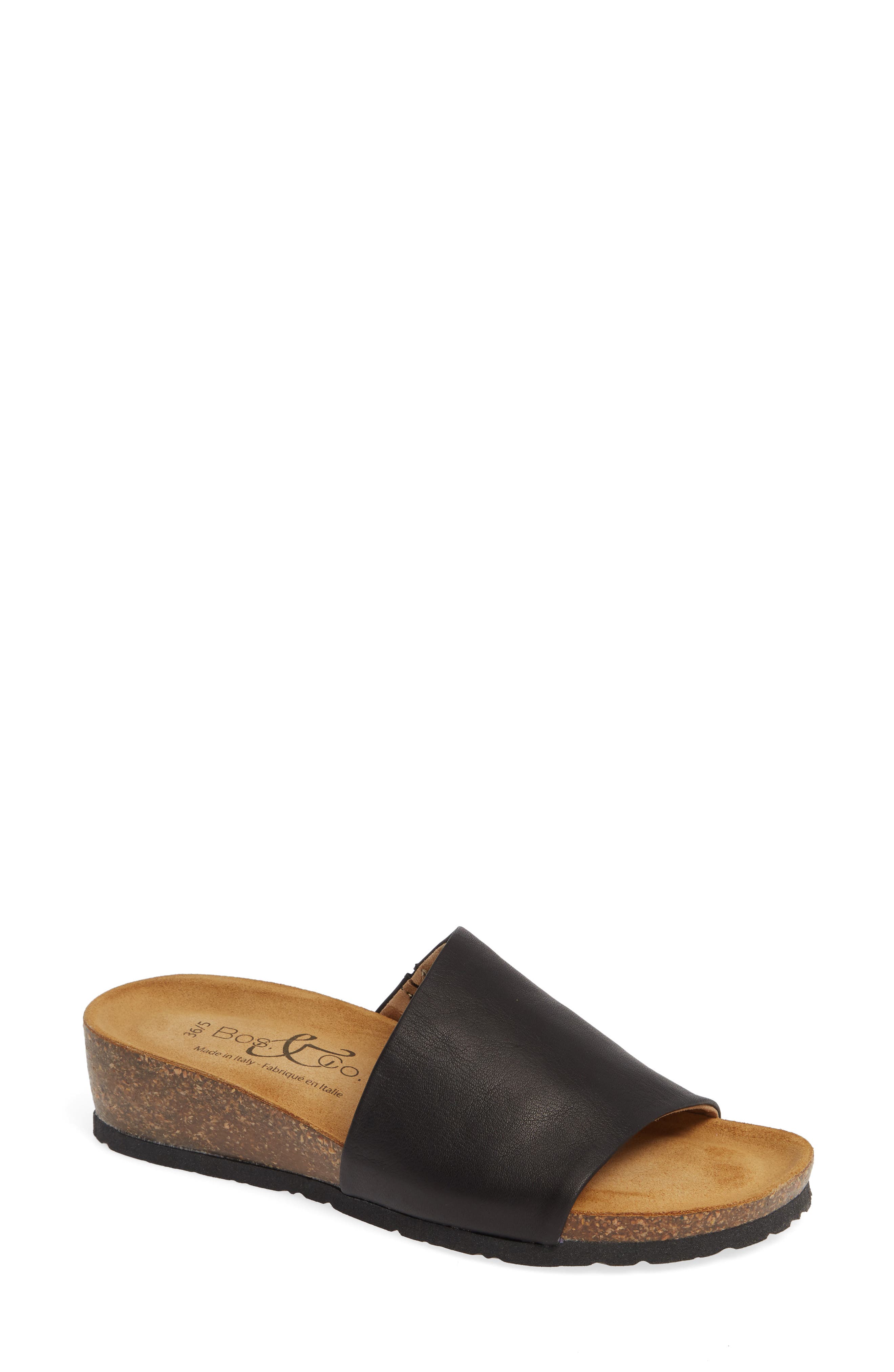Bos. & Co. Lux Slide Sandal, Main, color, 