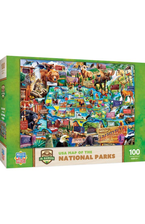 USA Map of National Parks 100pc Puzzle