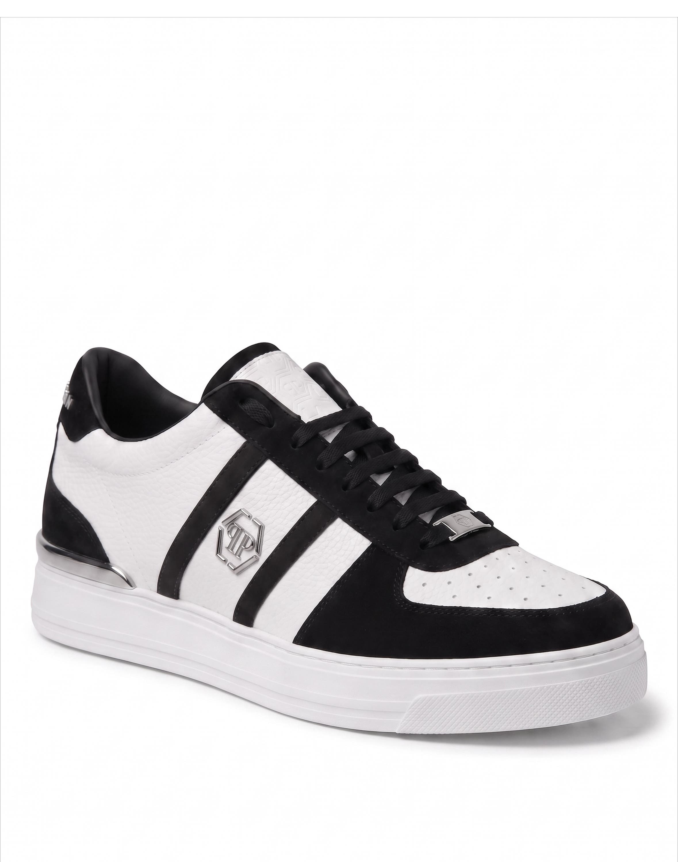 Low-Top Sneakers Mix Color Unisex, Main, color, white/black