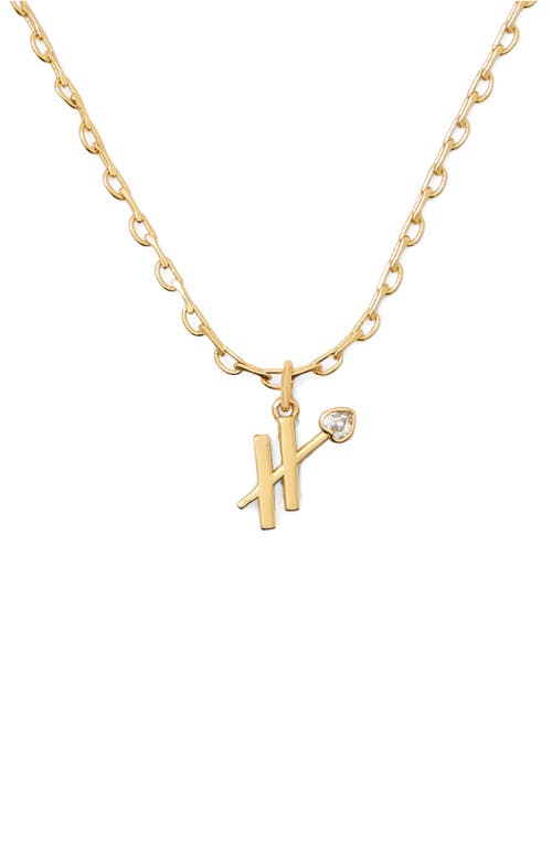 Kate Spade New York mini zodiac pendant necklace in Clear/Gold Sagittarius 