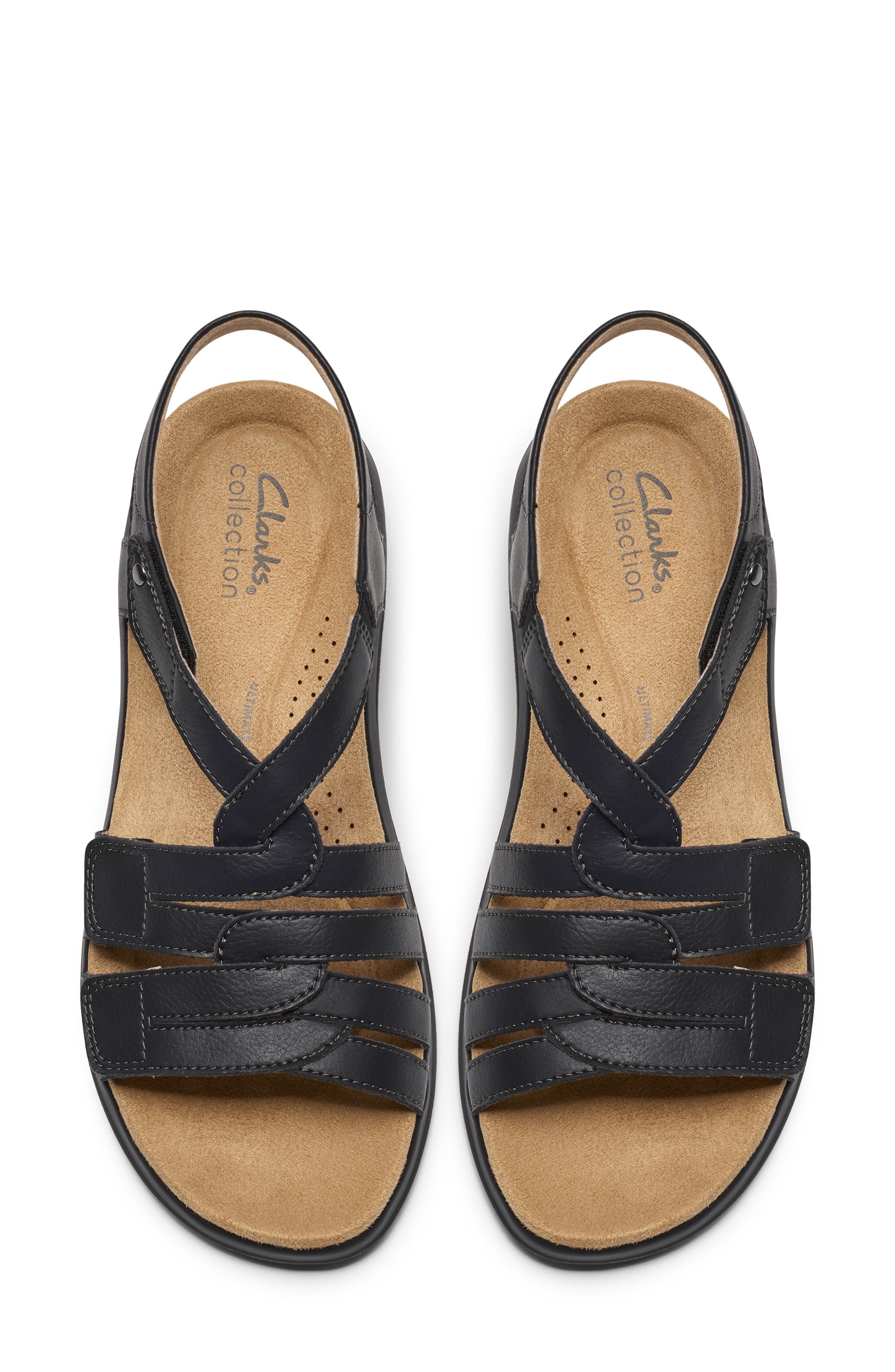Clarks<sup>®</sup> Maelynn Paige Sandal, Alternate, color, Black Leather