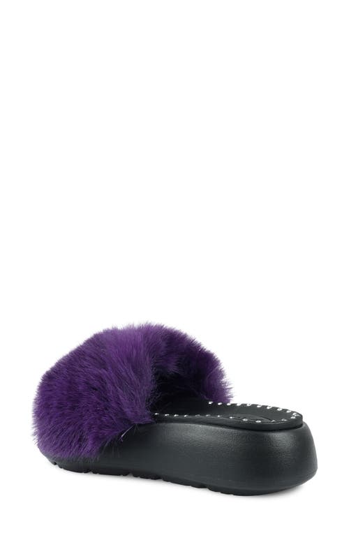Shop Zigi Fabbi Faux Fur Platform Sandal