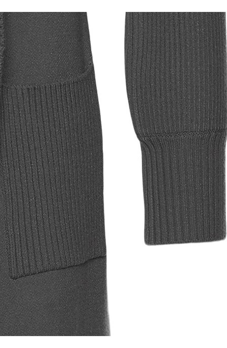 LASCANA Women's Long Knit Cardigan, Alternate, color, Charcoal Grey