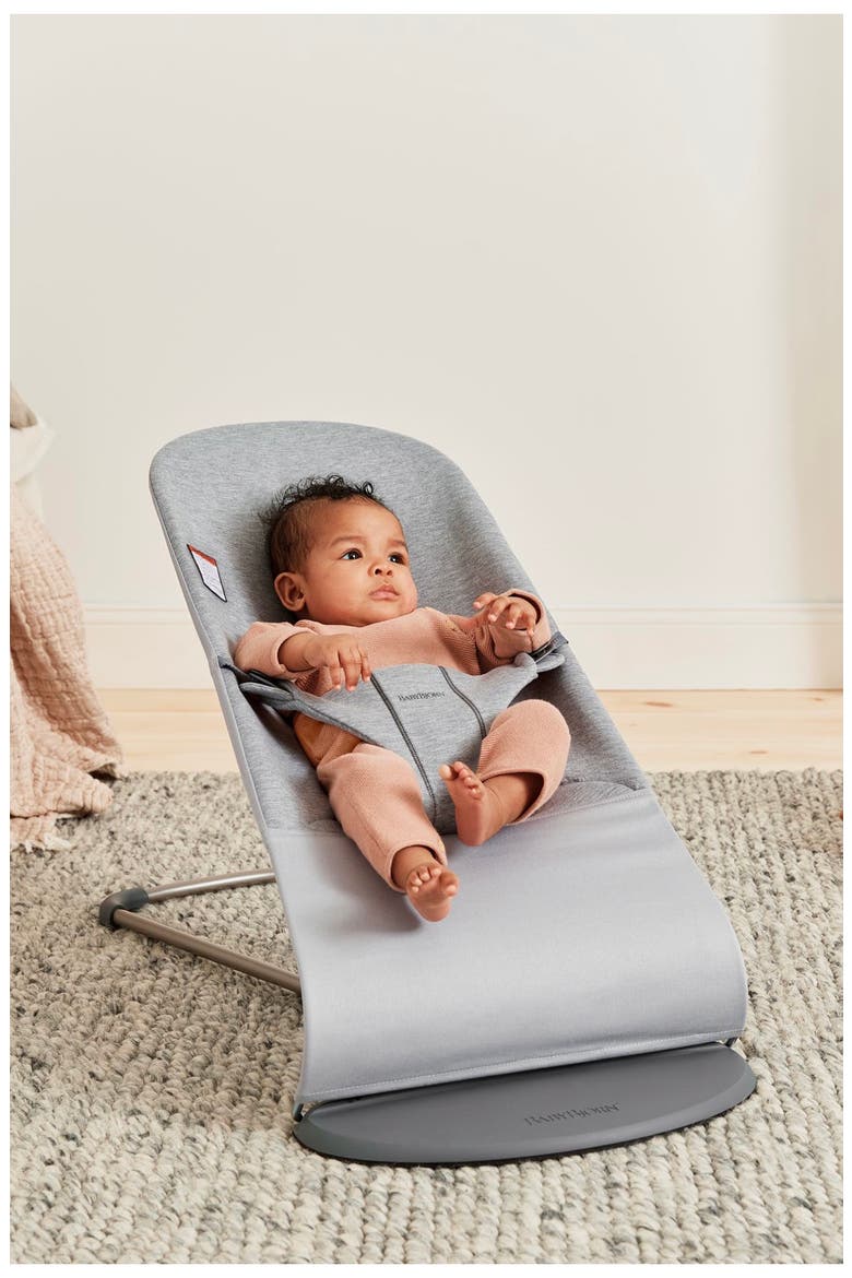 Bouncer Bliss Convertible Jersey Baby Bouncer, Alternate, color, LIGHT GREY