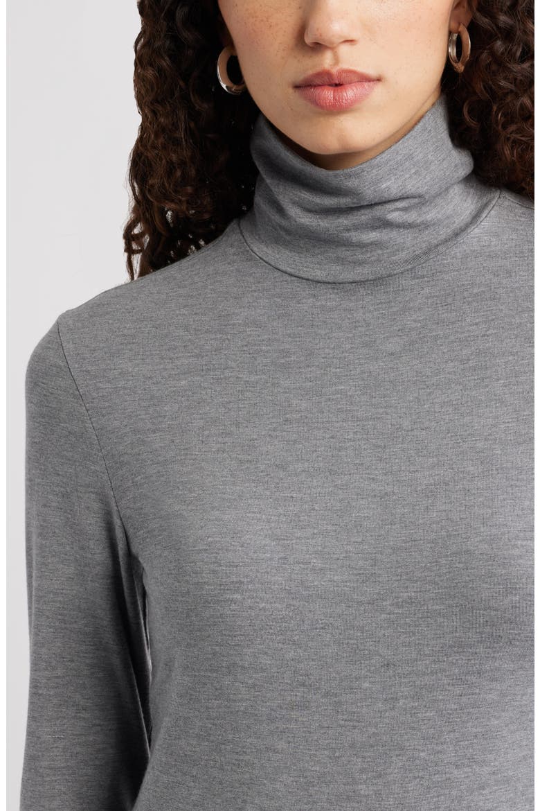 Turtleneck Knit Top, Alternate, color, GREY DARK HEATHER