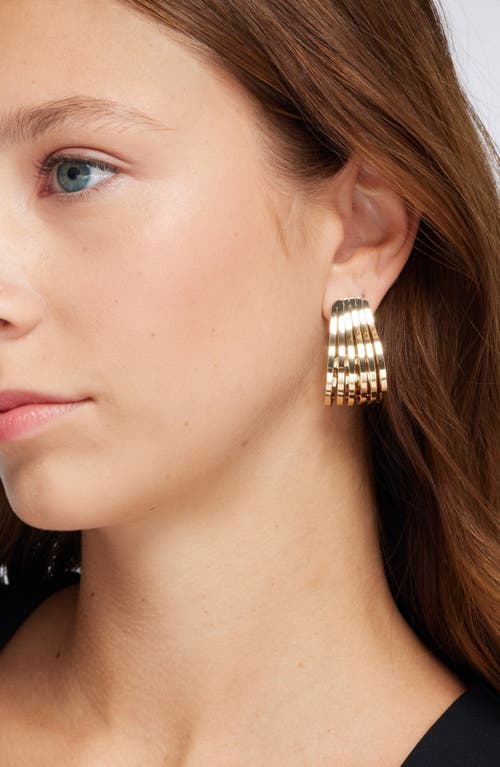 Open Edit Layered J-hoop Earrings In Gold