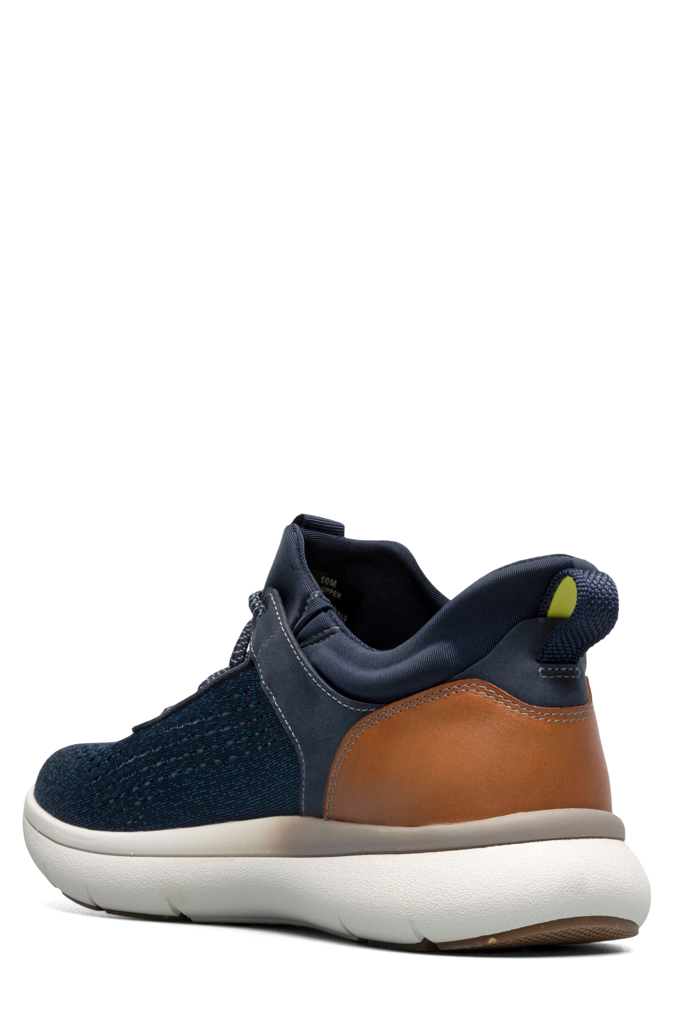 Fleet Knit Elastic Sneaker, Alternate, color, NAVY