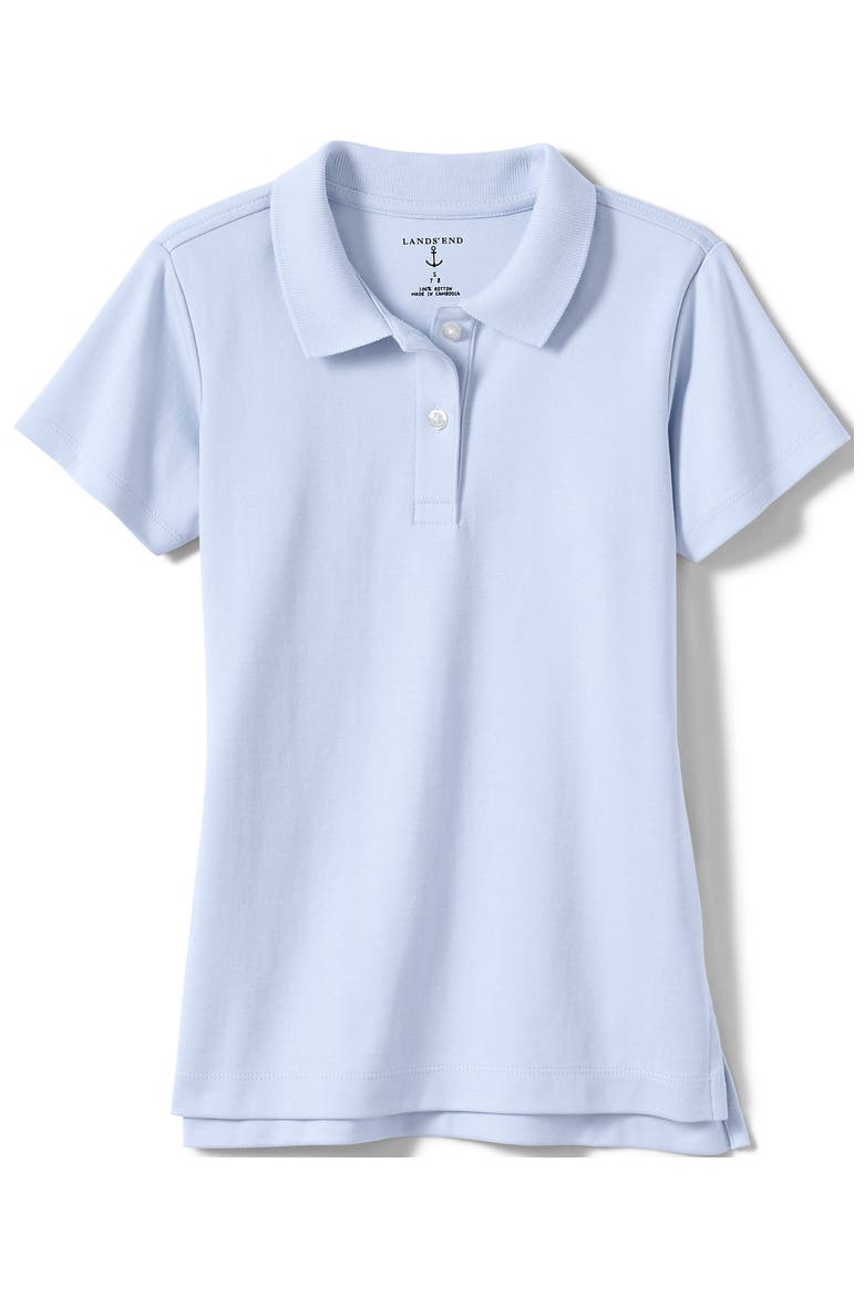 School Uniform Girls Short Sleeve Feminine Fit Interlock Polo Shirt, Alternate, color, Blue