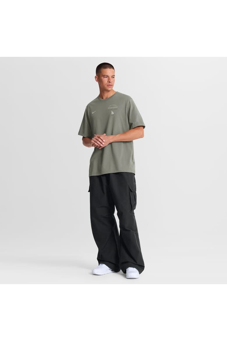 Men's Nike  Olive Los Angeles Dodgers Statement Dri-FIT Primary T-Shirt, Alternate, color, Olive