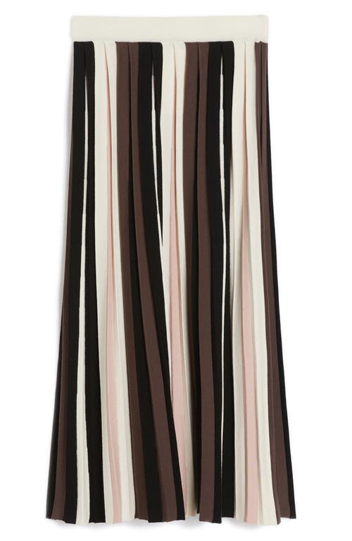 Weekend Max Mara Pleiadi Pleated Knit Skirt In Neutral