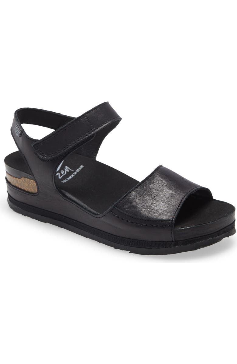 On Foot Platform Sandal, Main, color, Black