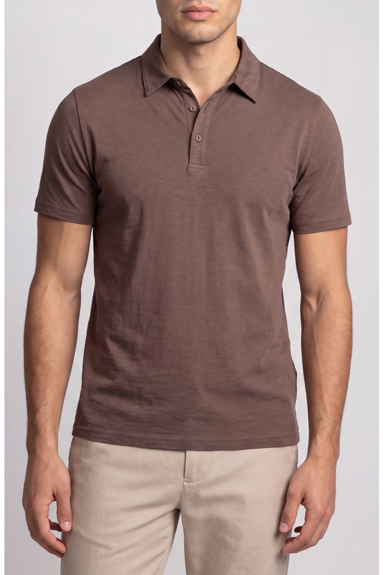 Air Weight Slub Polo, Main, color, JAVA