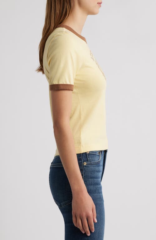 Rag & Bone Austin Ringer Graphic T-shirt In Yellow