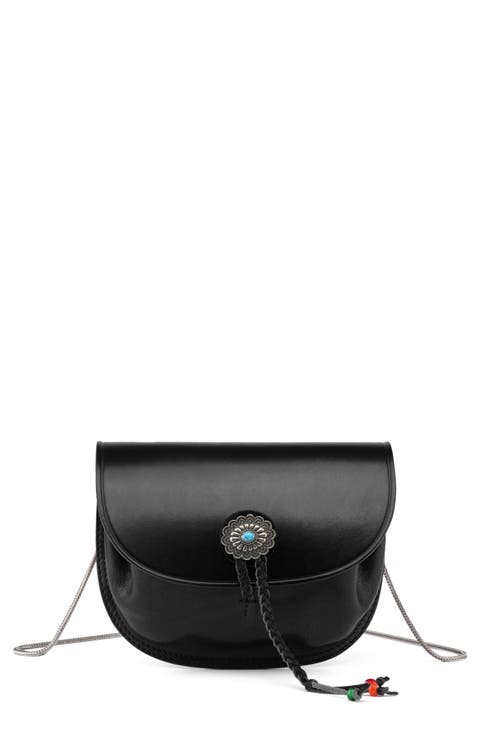 Leather Chain Crossbody Bag