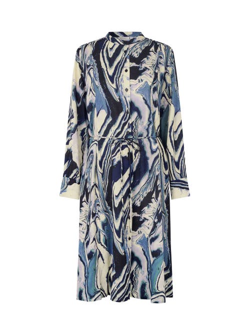 Masai Copenhagen Maneile Long Sleeve Waist Belt Dress In Multi