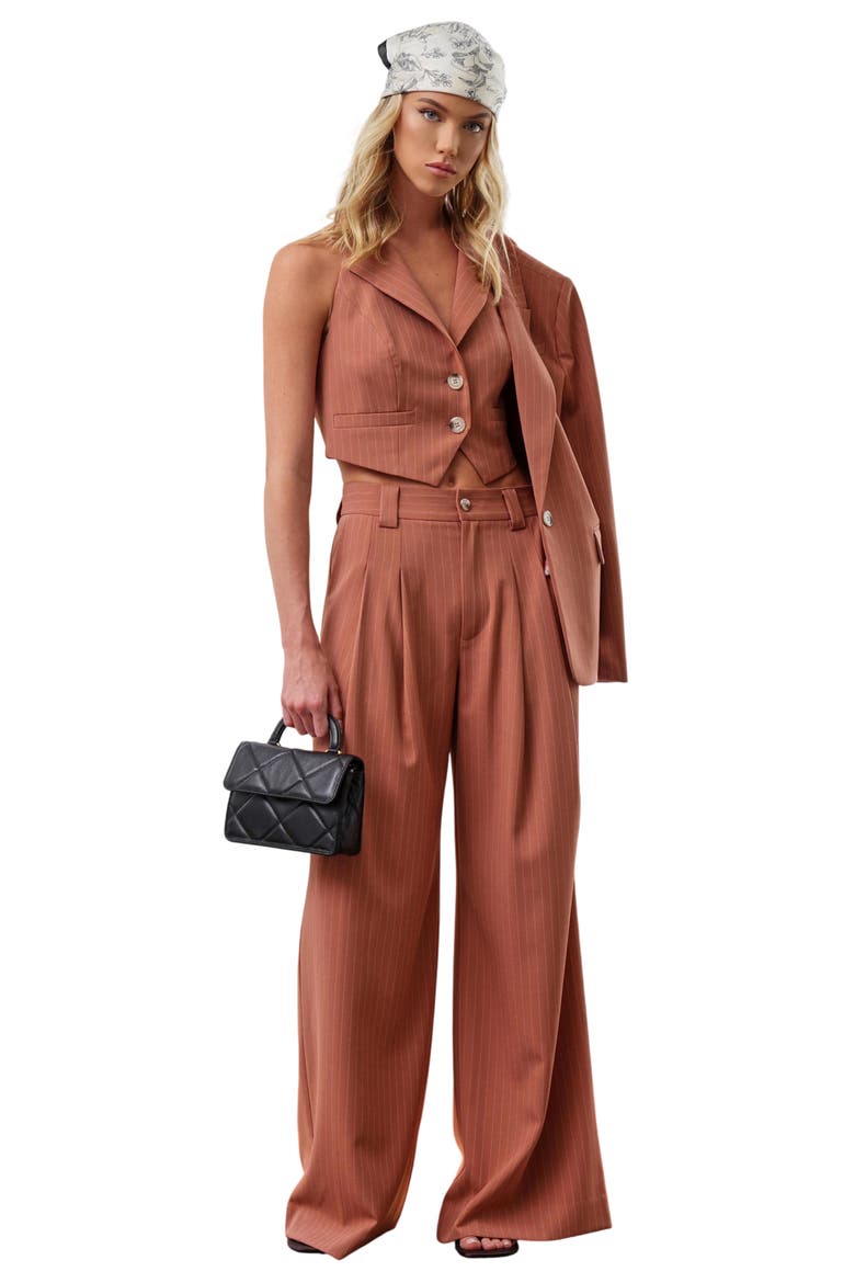Becca Top, Alternate, color, CLAY PINSTRIPE