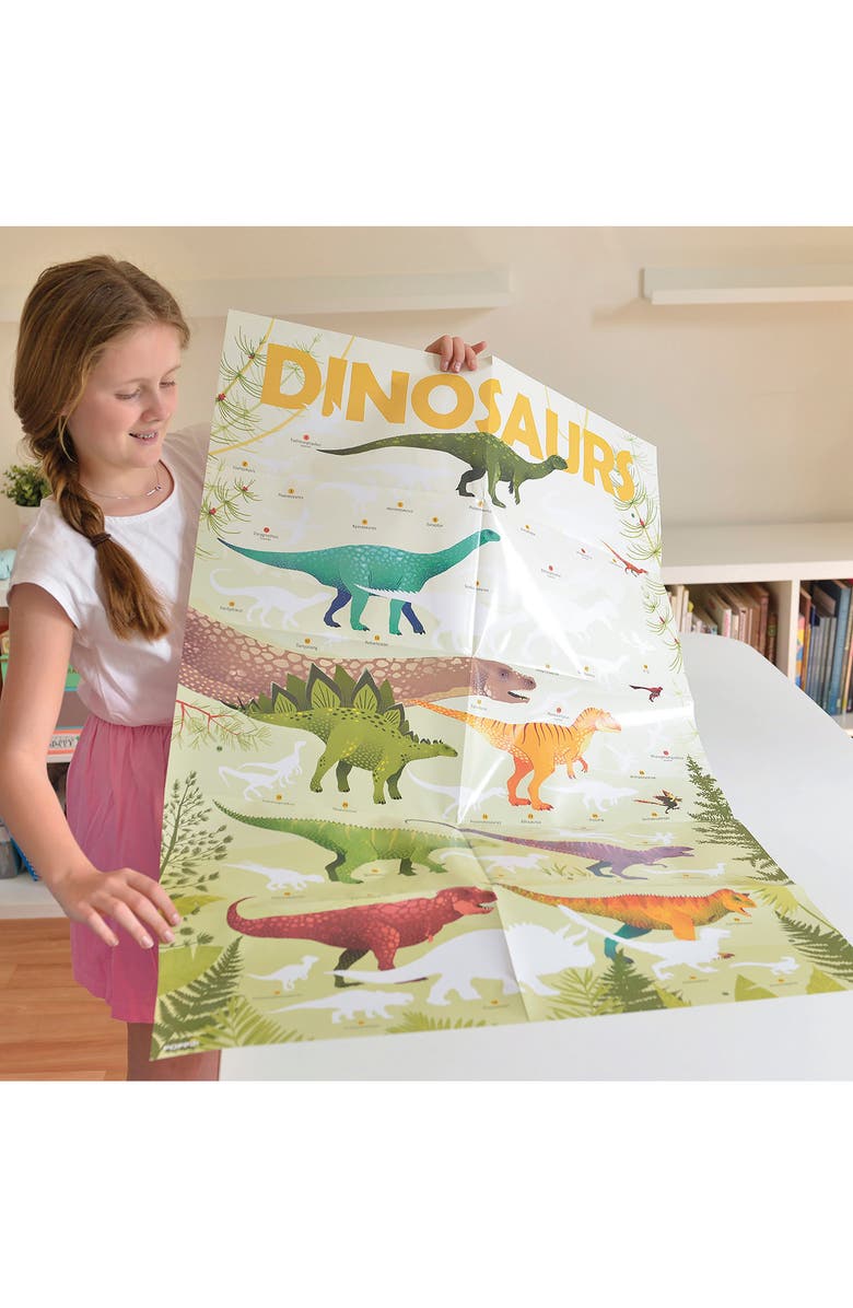 Scrunch Dinosaurs Discovery Poster & Stickers, Alternate, color, Multi