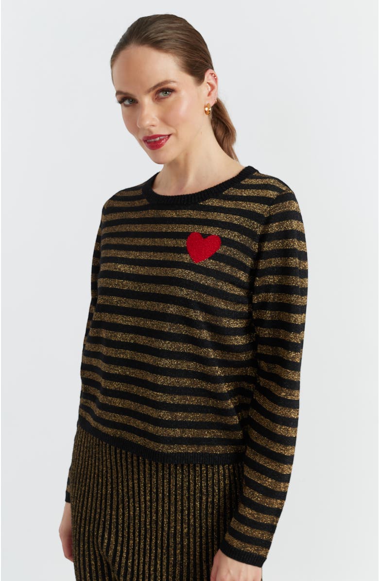 Chinti & Parker Heart Breton Sweater, Main, color, 