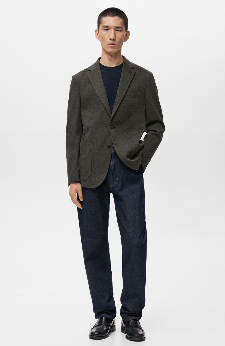 MANGO Slim Fit Blazer, Alternate, color, Grey