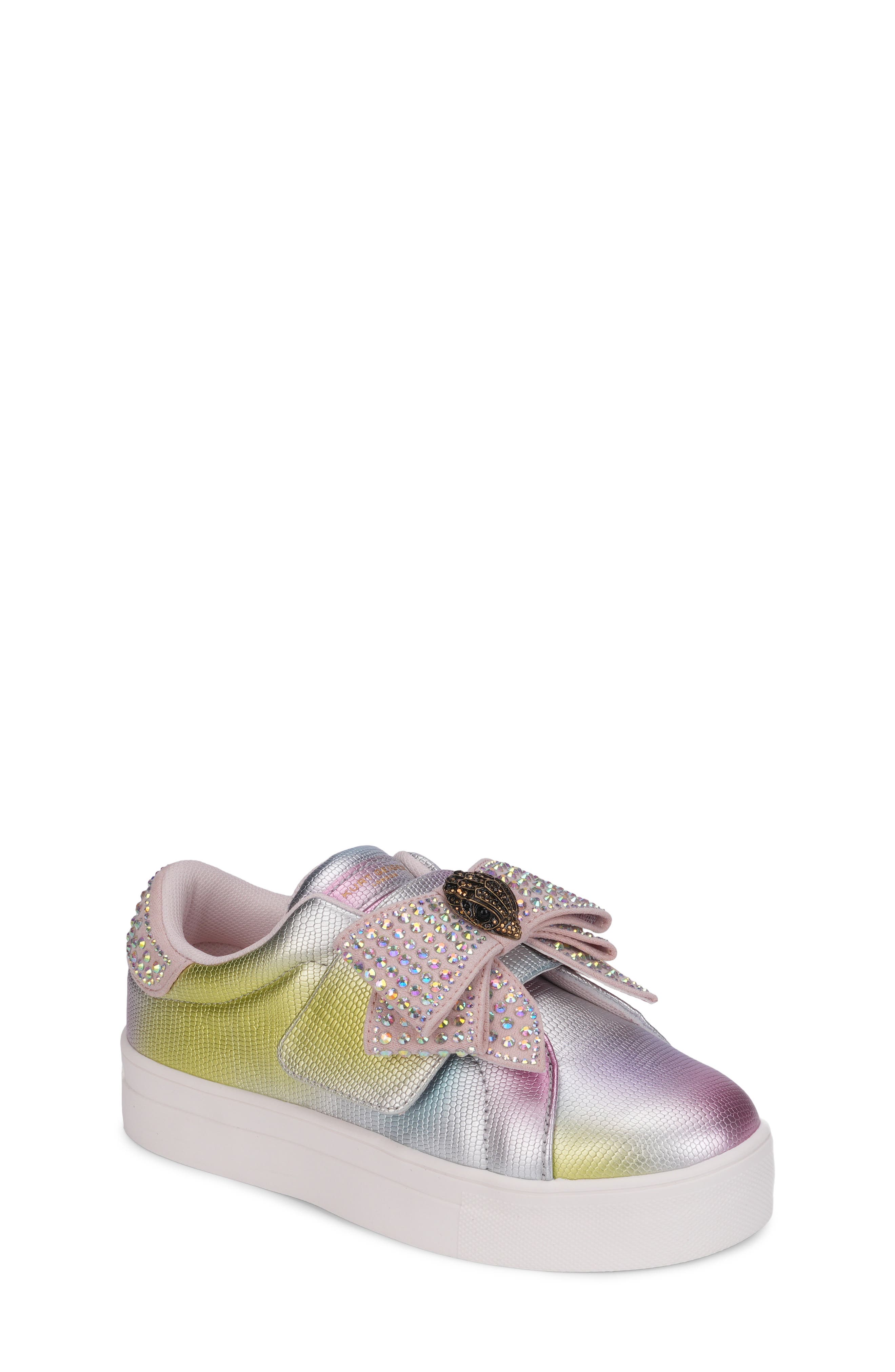 Kids' Mini Laney Bow Sneaker, Main, color, PINK/ IRIDESCENT