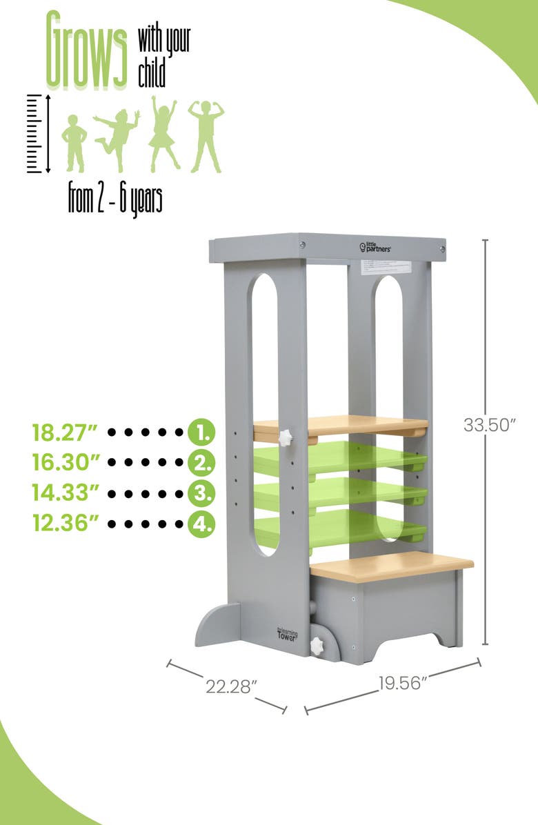 Little Partners Explore 'N Store<sup>®</sup> Learning Tower, Alternate, color, Silver Drop With Natural