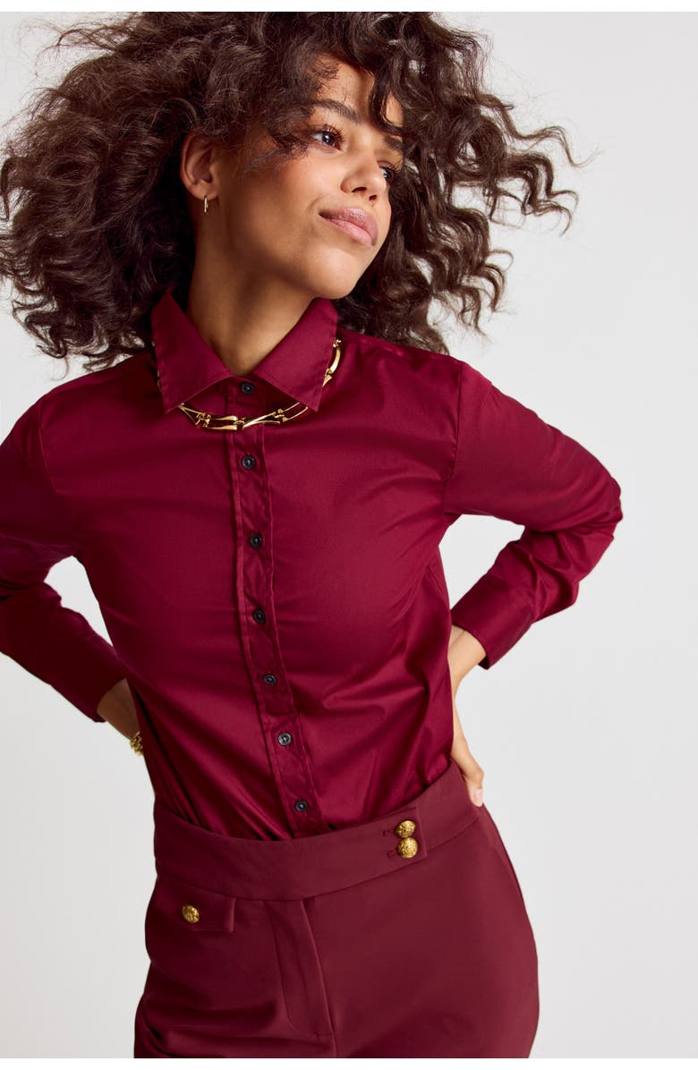 The Shirt by Rochelle Behrens The Icon Shirt, Alternate, color, Burgundy