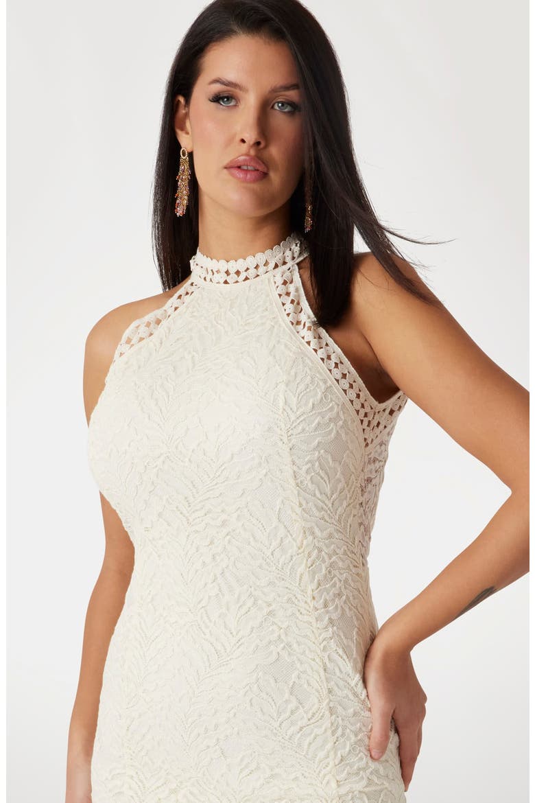 Liza Open Stitch Maxi Dress, Alternate, color, WHITE