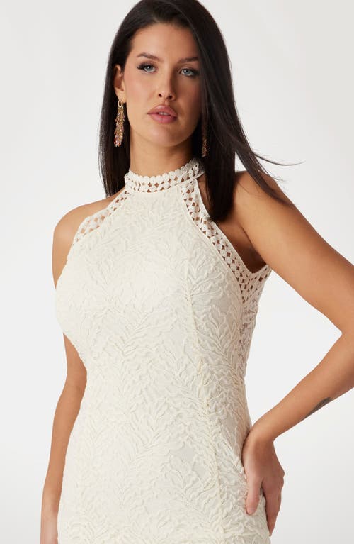Guess Liza Open Stitch Maxi Dress In White
