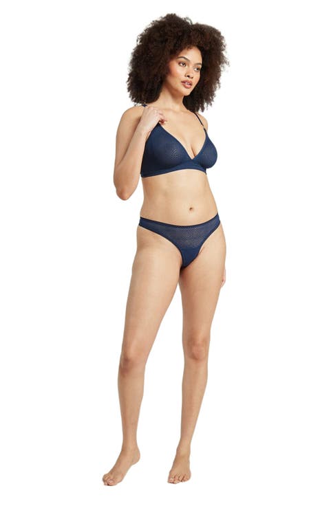 The Sheer Deco Barely There Thong - 3 Pack