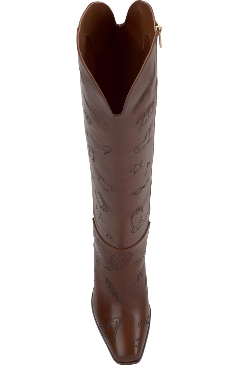 Jessica Simpson Ravyn 2 Embossed Leather Tall Boot, Alternate, color, Dark Canyon Aniale