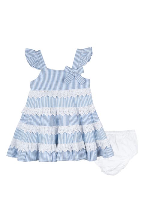 Stripe Tiered Dress & Bloomers Set (Baby)