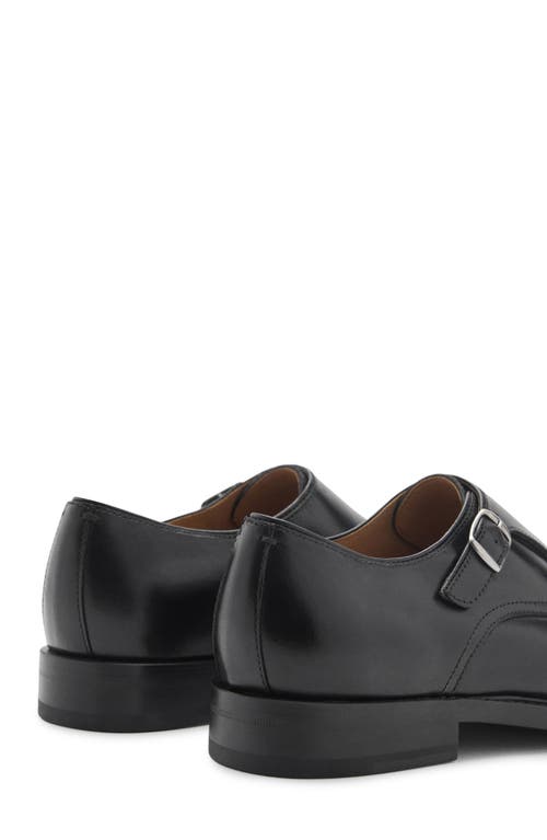Mango Double Monk Strap Shoe In Black