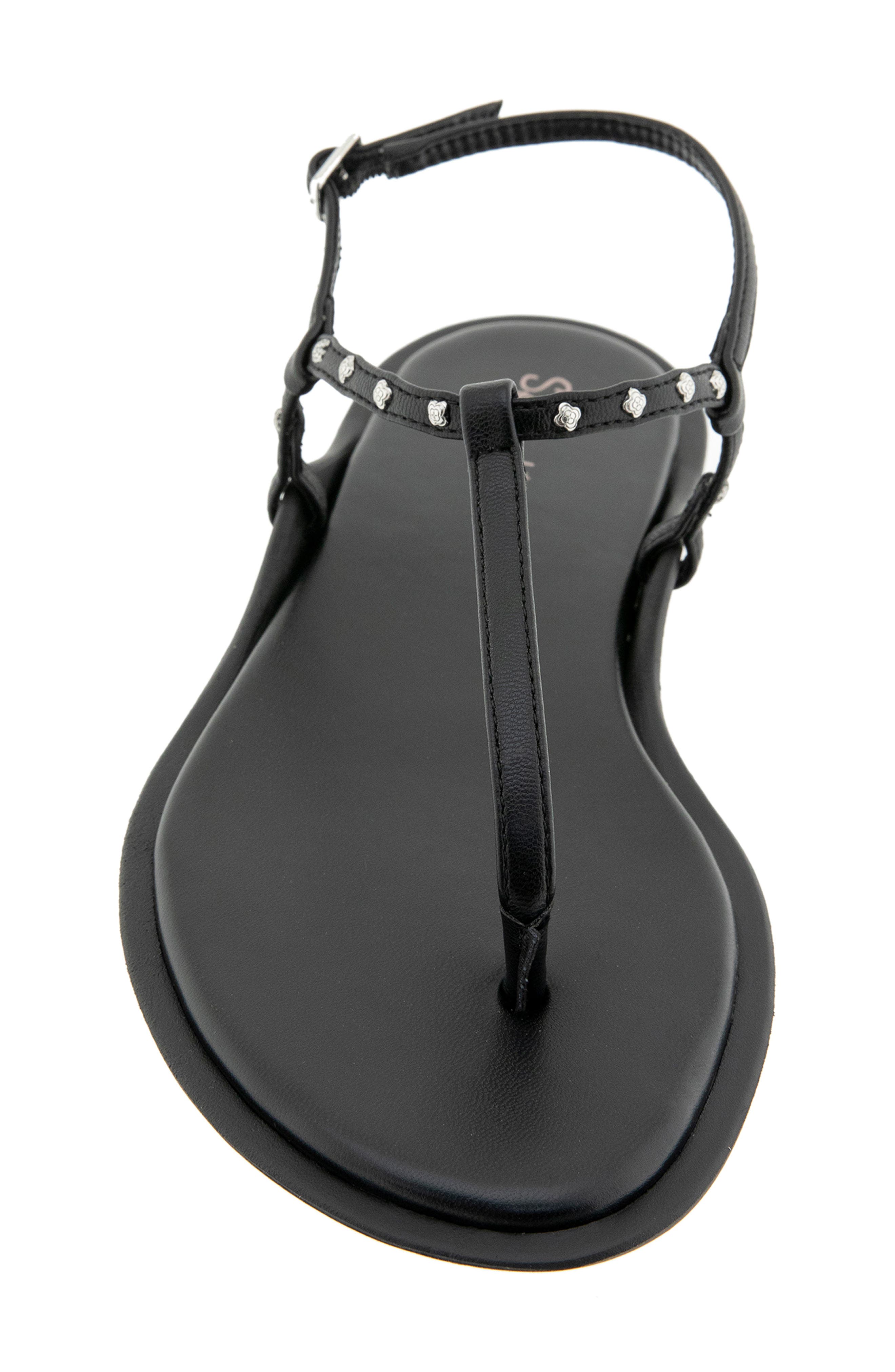 Splendid Asher Studded T-Strap Sandal, Alternate, color, Black