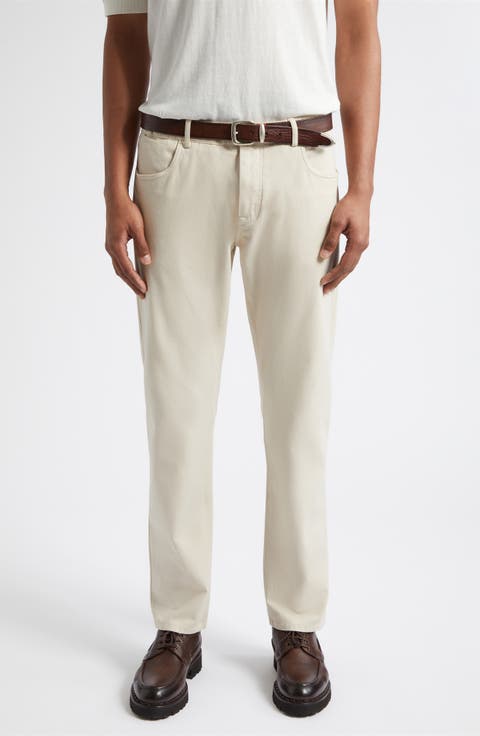 Stretch Cotton Blend Pants