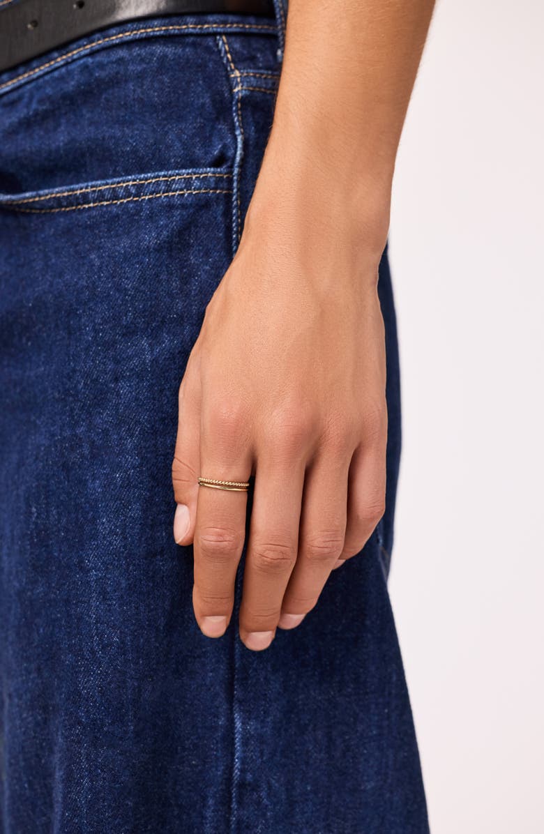 Ana Luisa Gold Band Ring - Gold Bead Ring Set, Alternate, color, Gold