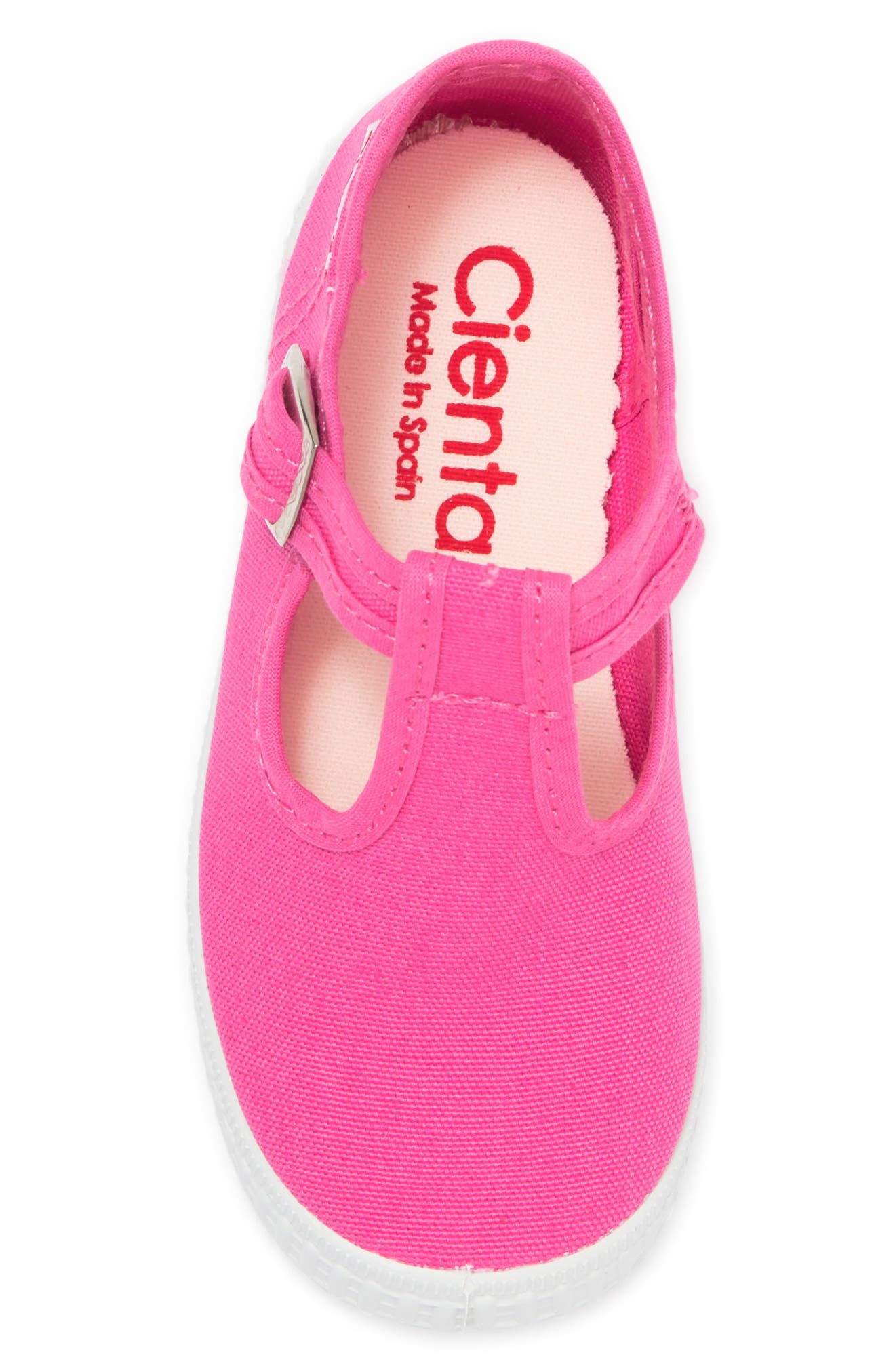 Canvas T-Strap Sneaker, Alternate, color, FUCHSIA