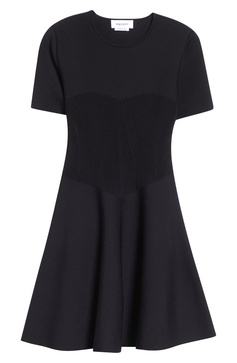 McQueen Volume Minidress, Main, color, Black