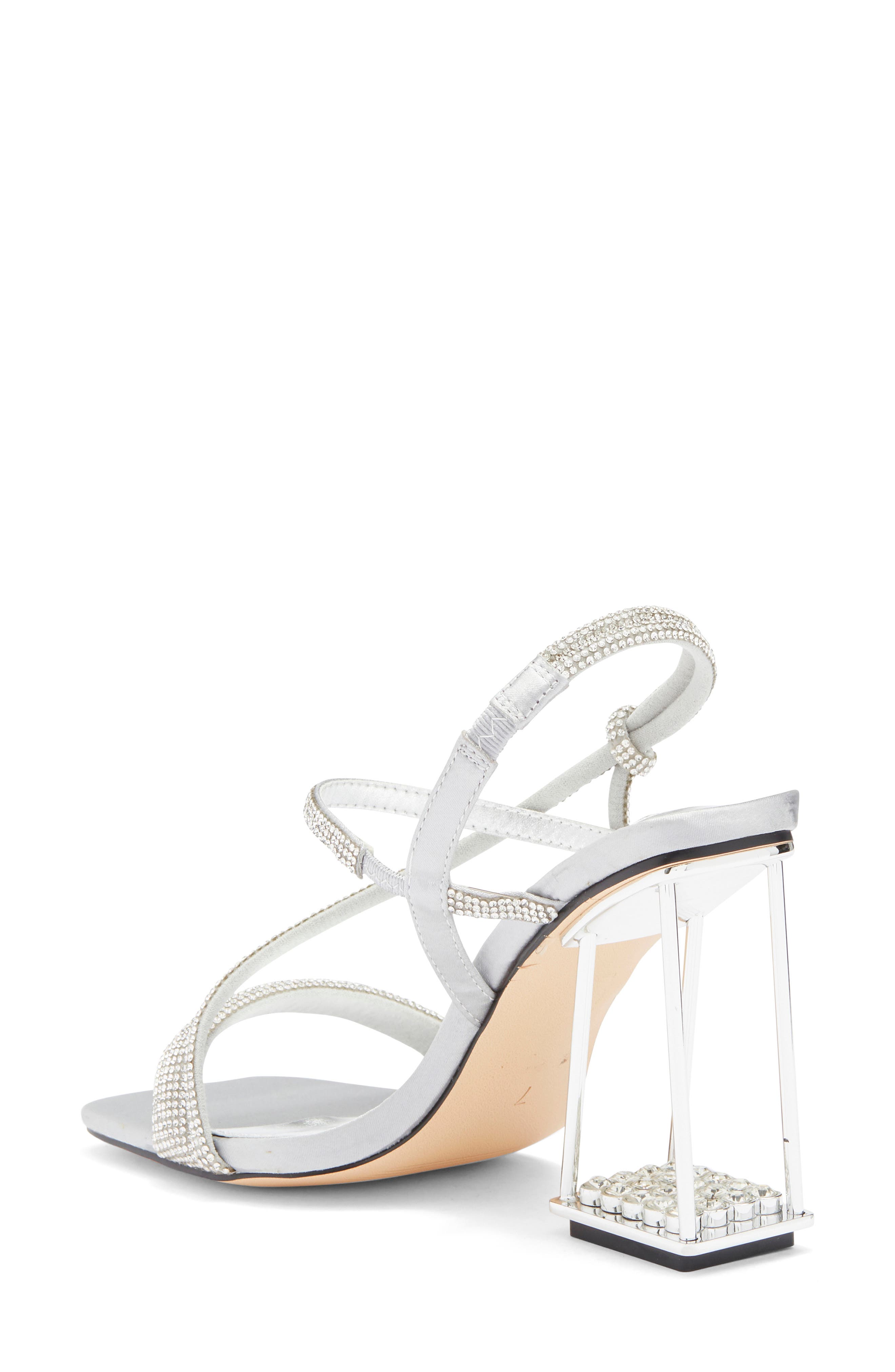 ASHLEY KAHEN Goddess Block Heel Sandal, Alternate, color, Silver