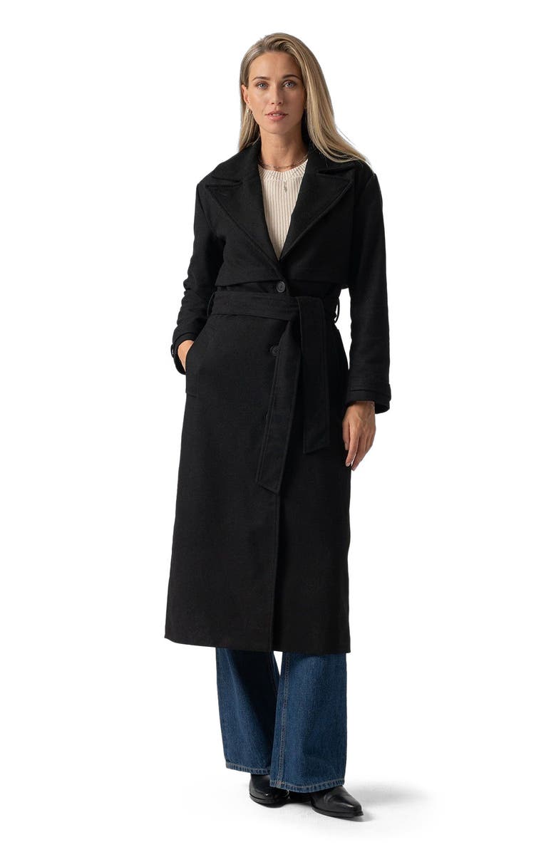 Saint + Sofia Odette Coat, Alternate, color, Black