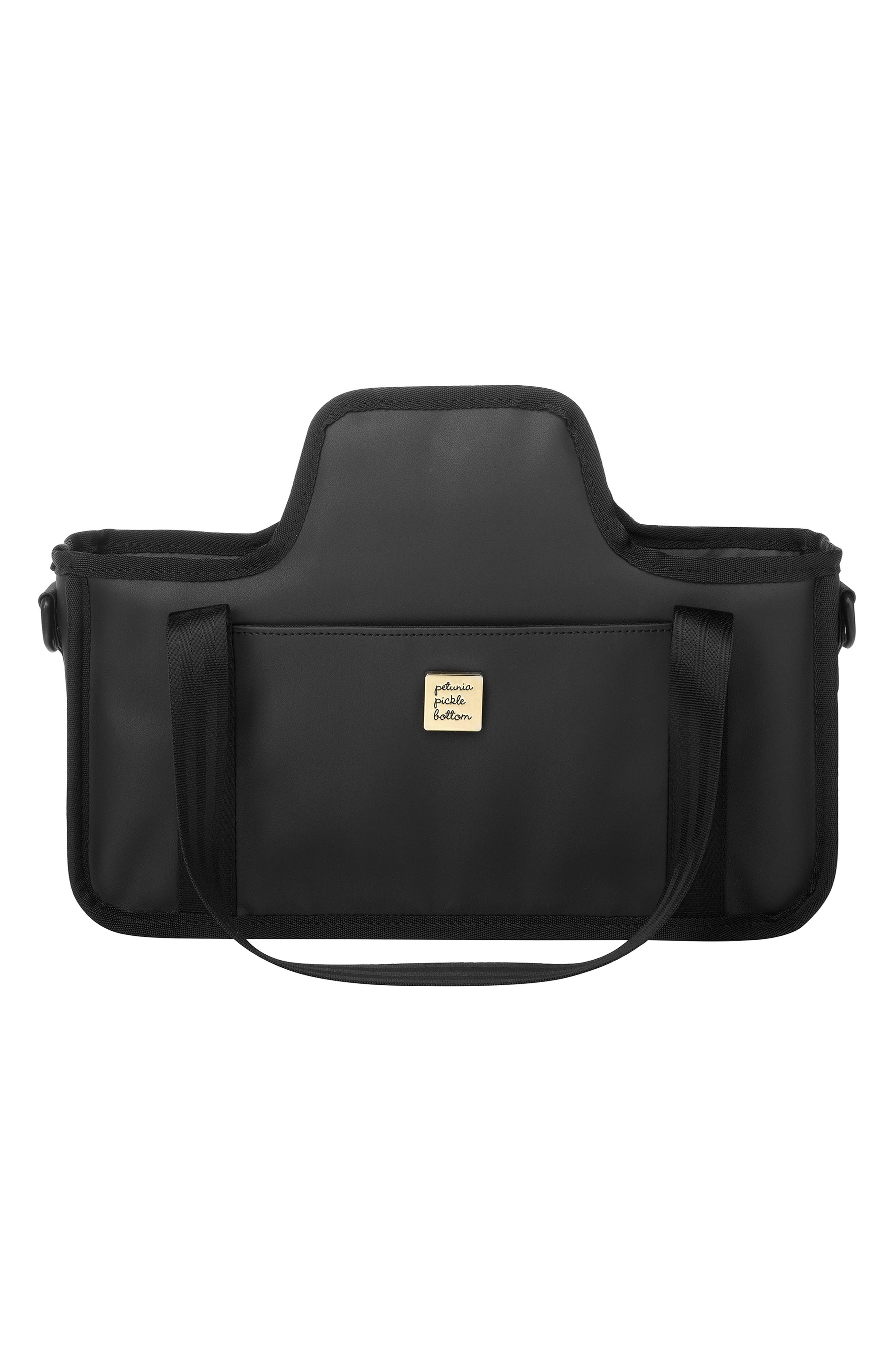 Petunia Pickle Bottom Wander Stroller Caddy, Alternate, color, Black Matte Leatherette