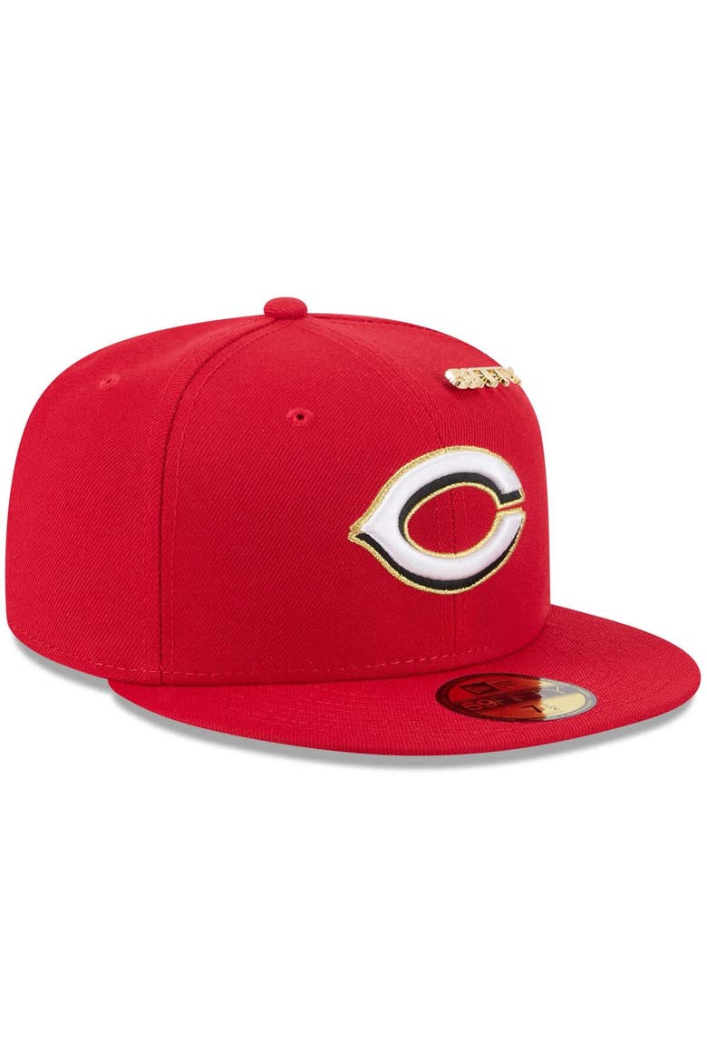 Men's New Era  Red Cincinnati Reds 2025 59FIFTY Day 59FIFTY Fitted Hat with Pins, Alternate, color, Red