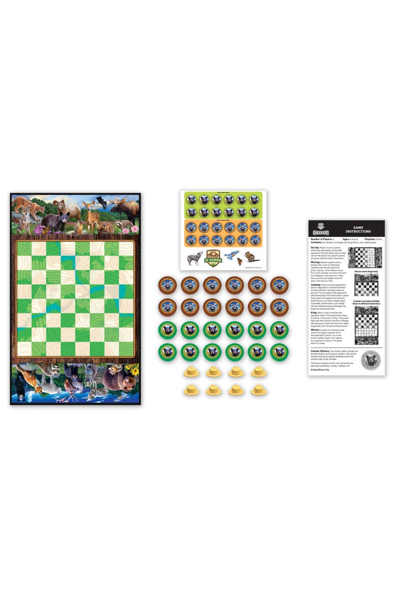 Jr. Ranger Checkers Board Game, Alternate, color, Multicolor